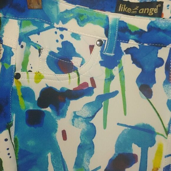 Paint splashed stretch Jeggings - Picture 3 of 4